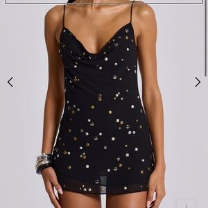 NWT Jaded London Black Studded Mini Dress